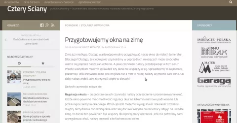 Portal budowlany Cztery Ściany poleca
