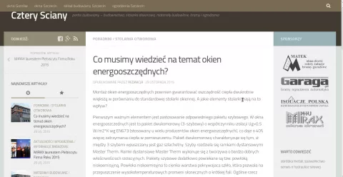 Portal budowlany Cztery Ściany poleca!