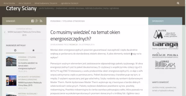 Ponadto na portalu Cztery Ściany