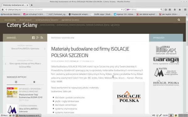 Nasza oferta na portalu budowlanym Cztery Ściany