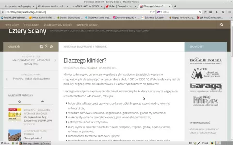 Klinkier górą na naszym portalu budowlanym Cztery Ściany