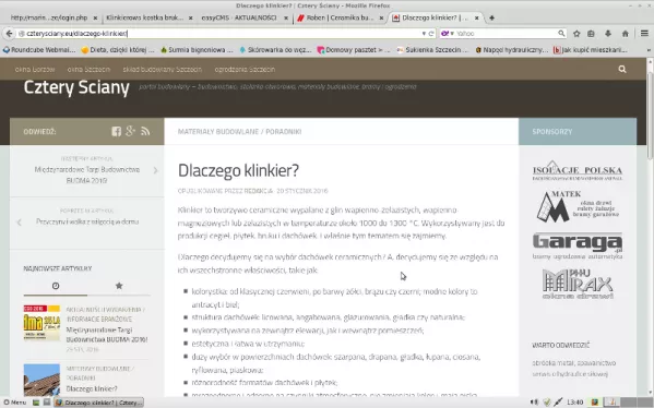 Klinkier górą na naszym portalu budowlanym Cztery Ściany