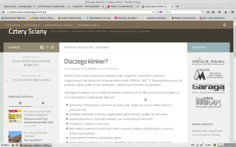 Klinkier górą na naszym portalu budowlanym Cztery Ściany