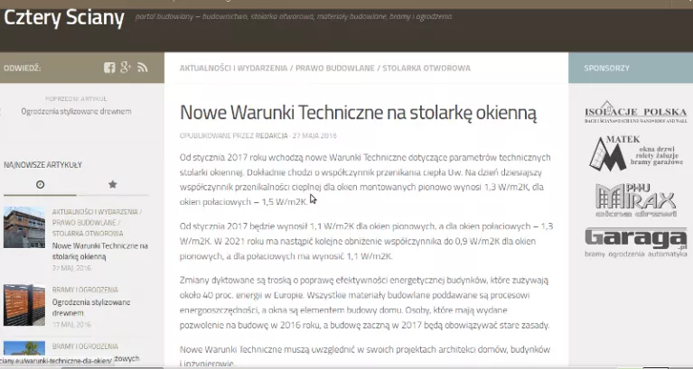 Co nowego na naszym portalu budowlanym Cztery Ściany?