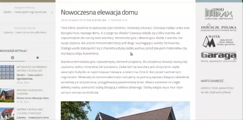 Tematy budowlane na naszym portalu Cztery Ściany