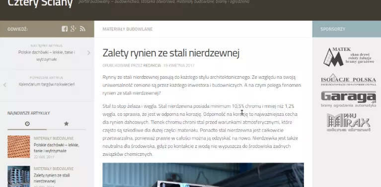 Cztery Ściany - najlepszy portal budowlany
