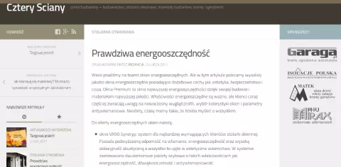 Portal Cztery Ściany poleca
