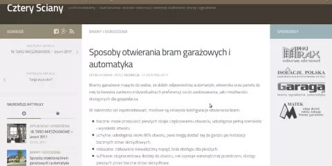 Informacje budowlane na portalu
