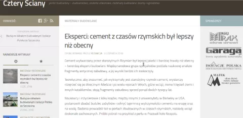 Cement - materiał budowlany na blogu