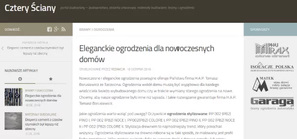 Ogrodzenia na naszym blogu