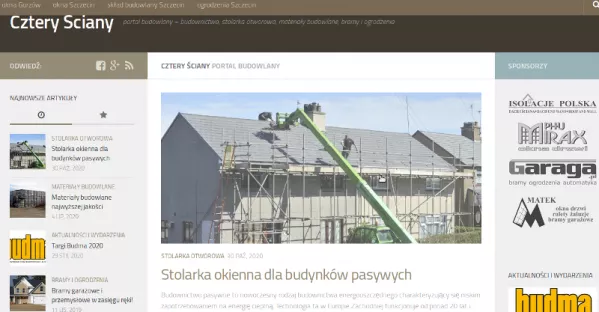 Nowy temat na portalu Cztery Ściany
