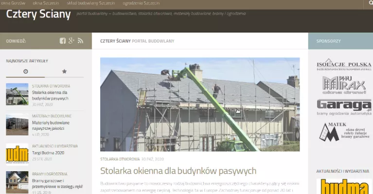 Nowy temat na portalu Cztery Ściany