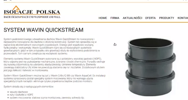 System QuickStream firmy Wavin 